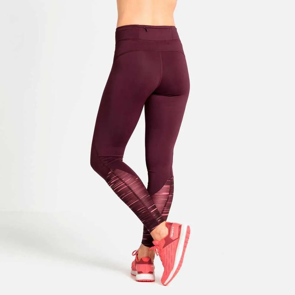Odlo Essential Soft Print Leggings female, Winetasting