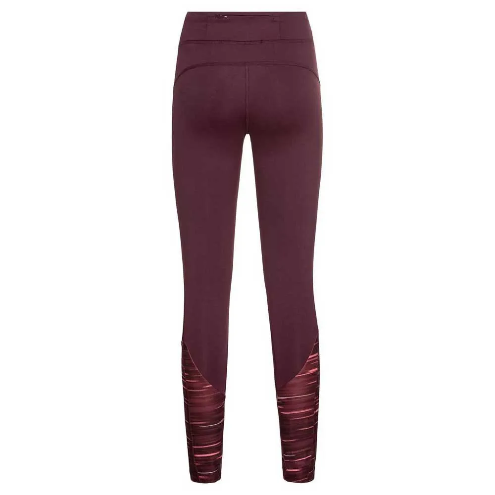 Odlo Essential Soft Print Leggings female, Winetasting