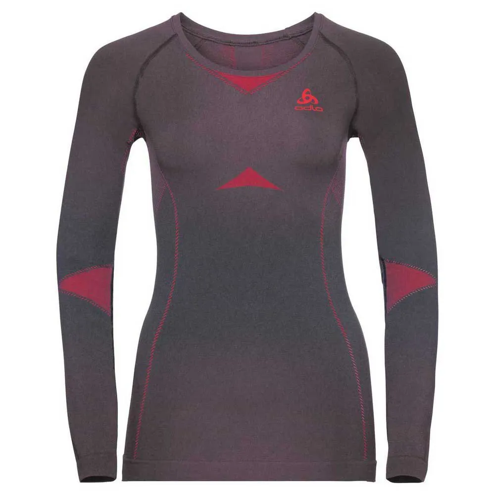 Odlo Fundamentals Perfor Langarm-baselayer, Odyssey gray / diva pink Odlo Fundamentals Perfor Langarm-baselayer, Odyssey gray / diva pink