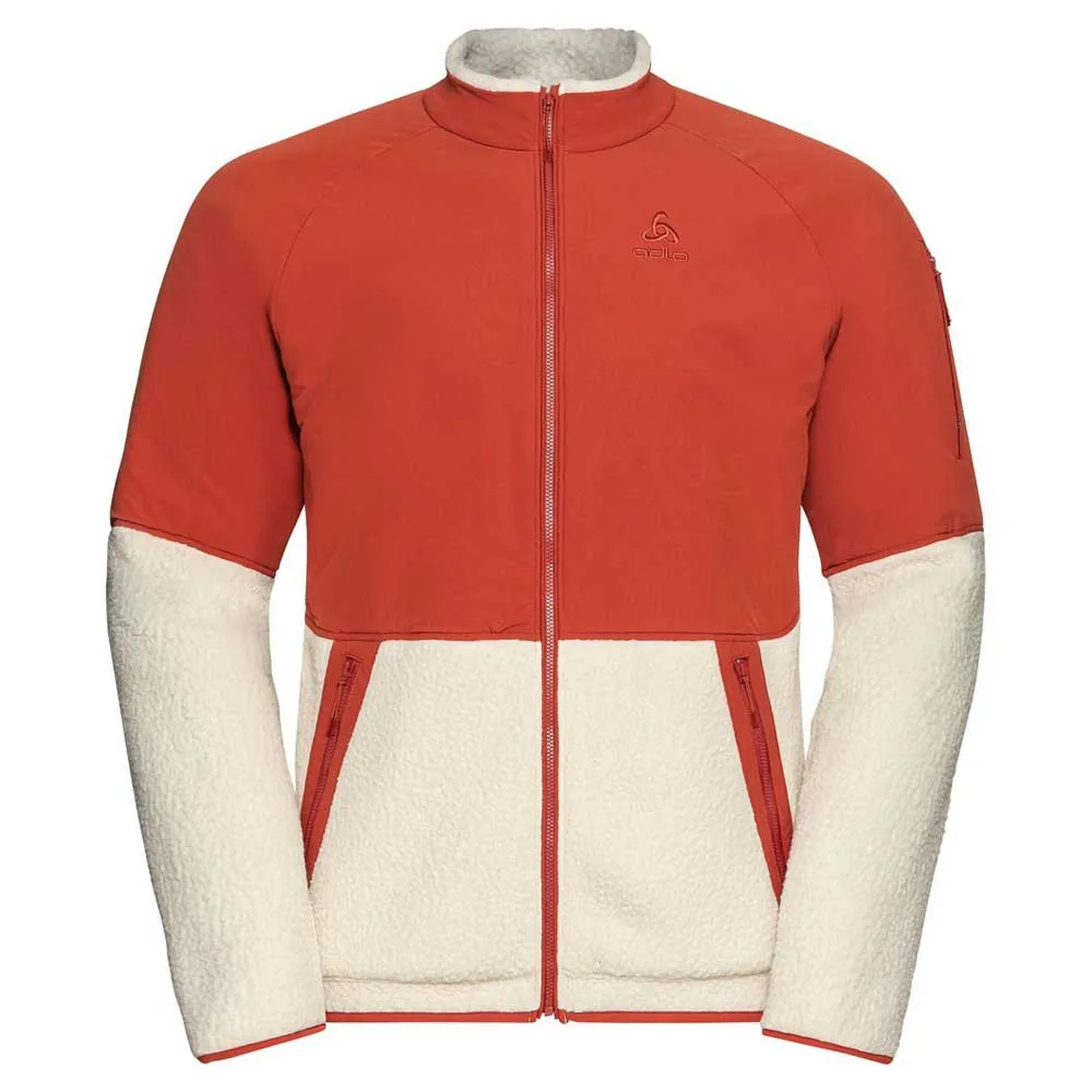 Odlo Halden Cosy Fleece Mit Durchgehendem Reißverschluss, Ketchup / almond milk Odlo Halden Cosy Fleece Mit Durchgehendem Reißverschluss, Ketchup / almond milk