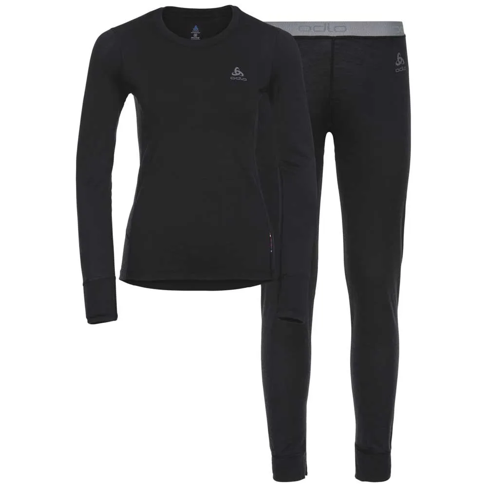 Odlo Merino Warm Langarm-baselayer, Black / black Odlo Merino Warm Langarm-baselayer, Black / black
