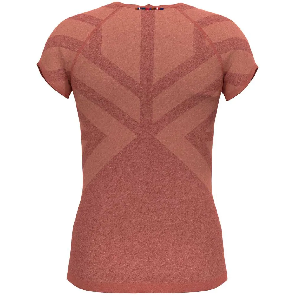 Odlo Natural Kinship X-light Kurzarm-baselayer, Burnt sienna melange