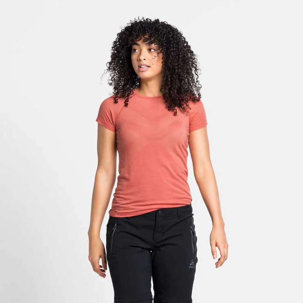 Odlo Natural Kinship X-light Kurzarm-baselayer, Burnt sienna melange
