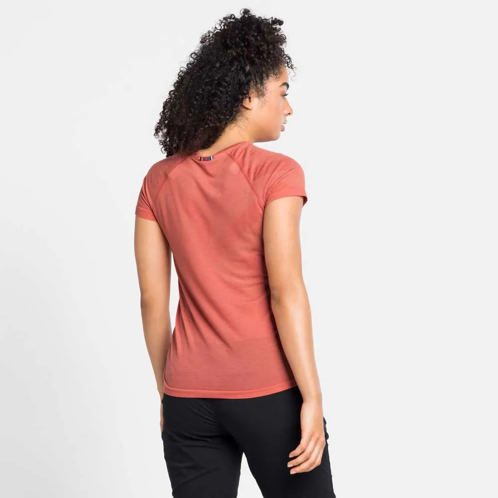 Odlo Natural Kinship X-light Kurzarm-baselayer, Burnt sienna melange