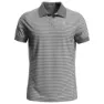 Odlo Nikko Dry Kurzarm-poloshirt, Concrete grey / silver grey / stripes