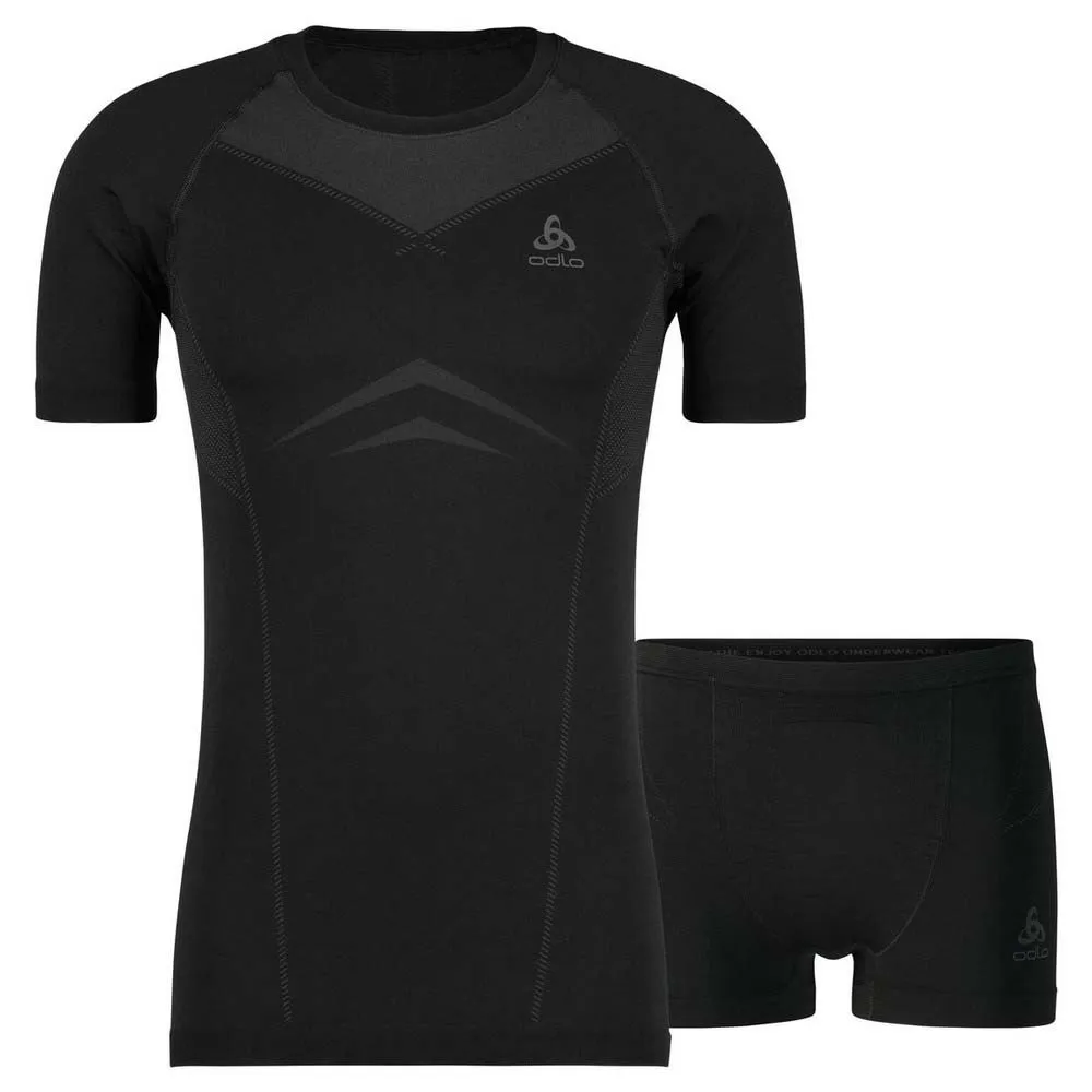 Odlo Performance Light Funktionsunterwäsche-set 2 Einheiten, Black / odlo graphite grey Odlo Performance Light Funktionsunterwäsche-set 2 Einheiten, Black / odlo graphite grey