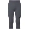 Odlo Performance Warm 3/4 Baselayer-hose, Grey melange / black