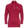 Odlo Run Easy Warm Fleece Mit Halbem Reißverschluss, Deep claret melange