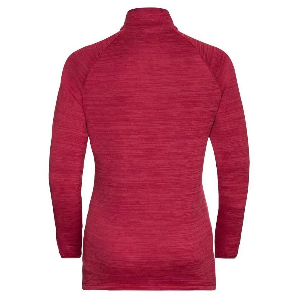 Odlo Run Easy Warm Fleece Mit Halbem Reißverschluss, Deep claret melange Odlo Run Easy Warm Fleece Mit Halbem Reißverschluss, Deep claret melange
