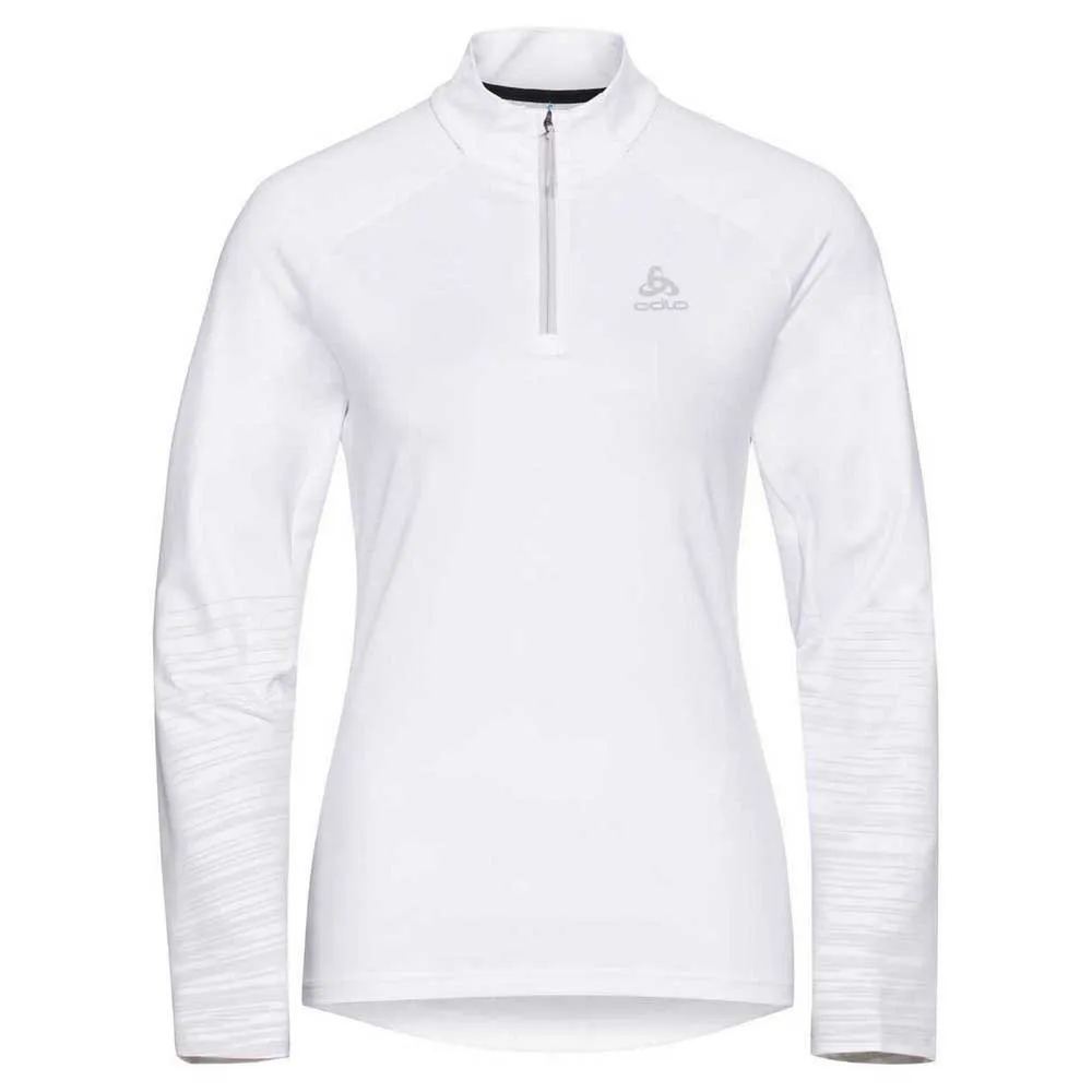 Odlo Sesvenna Graphic Halbreißverschluss-sweatshirt, White Odlo Sesvenna Graphic Halbreißverschluss-sweatshirt, White