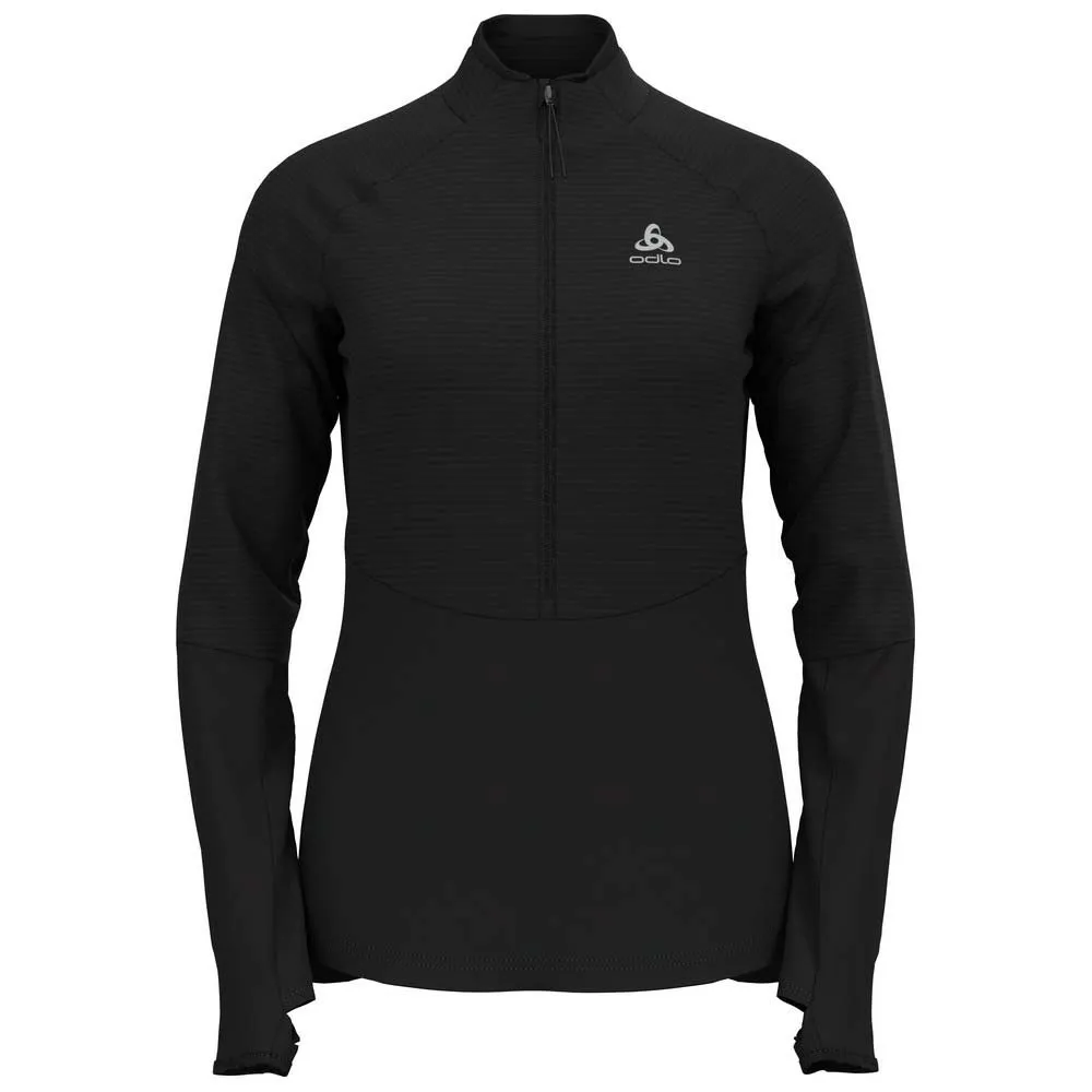 Odlo Sesvenna Sl Fleece Mit Halbem Reißverschluss, Black Odlo Sesvenna Sl Fleece Mit Halbem Reißverschluss, Black