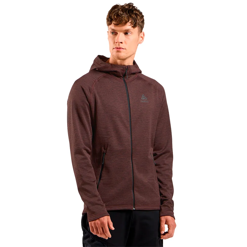Odlo Tencia Fleece Mit Durchgehendem Reißverschluss, Fudge melange 2