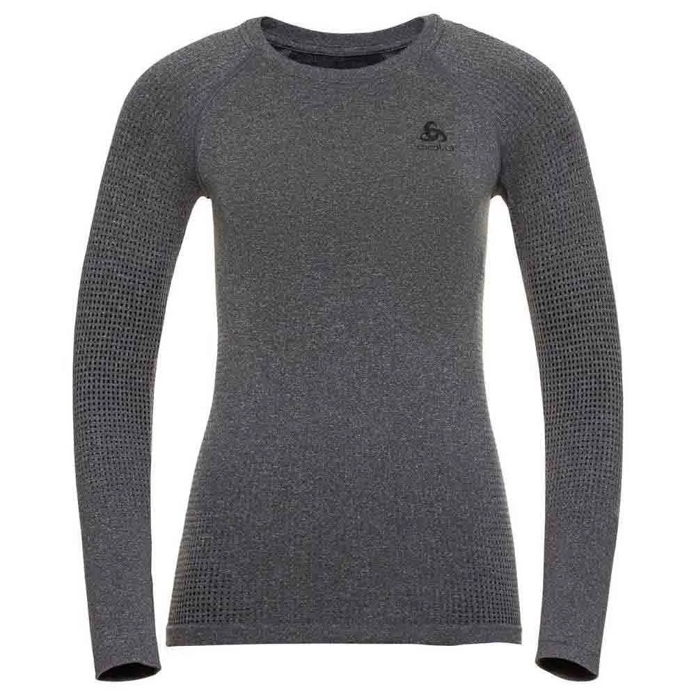 Odlo Top Performance Warm Ec Langarm-baselayer, Grey melange / black
