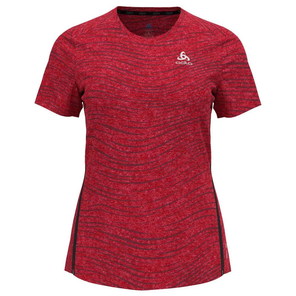 Odlo Zeroweight Enginee Kurzarm-t-shirt female, Deep claret melange