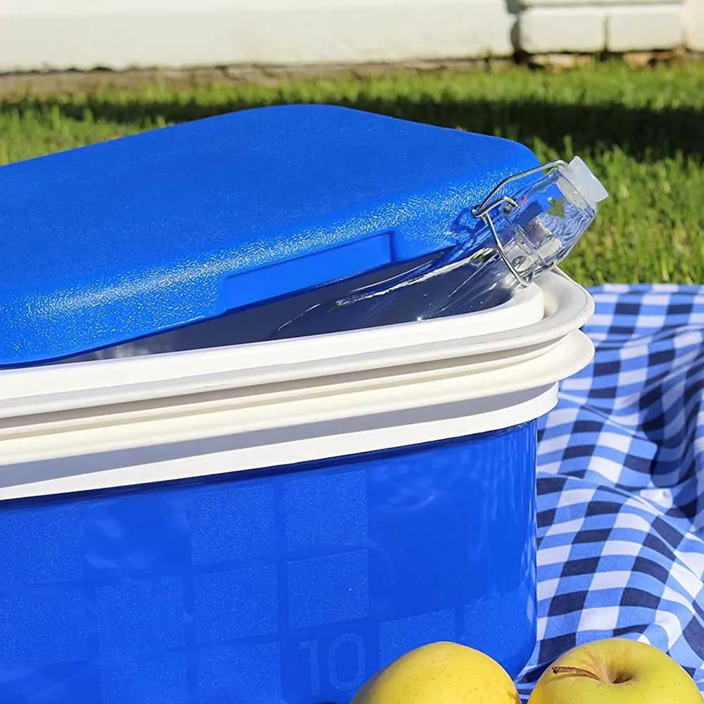 Oem Steife Tragbare Kühlbox 10l, Blue / white, One Size