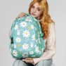 Oh My Pop Blühender Plus Laufender Rucksack, Turquoise