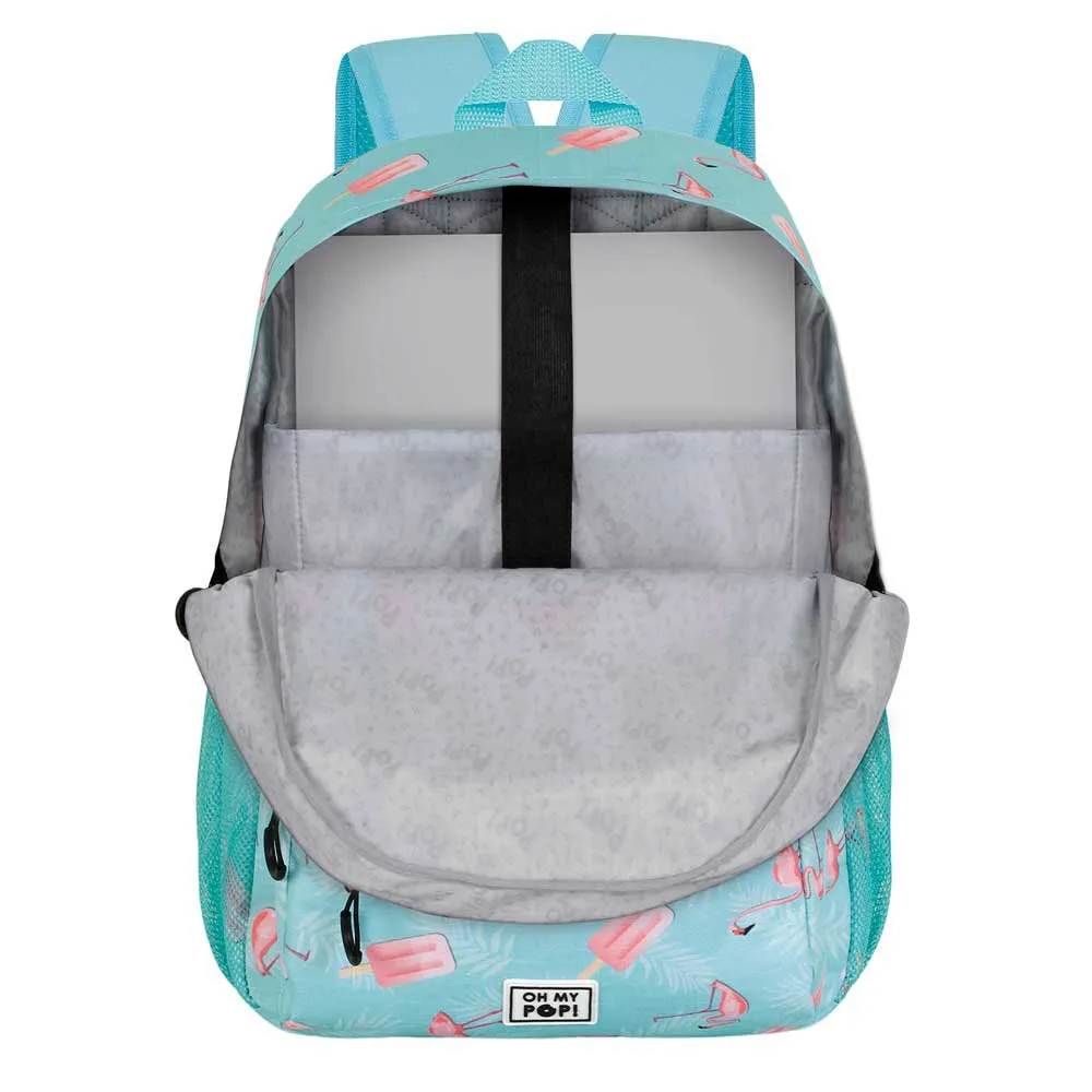 Oh My Pop Fan Fight Ice Flamingo 2.2 Rucksack, Turquoise Oh My Pop Fan Fight Ice Flamingo 2.2 Rucksack, Turquoise