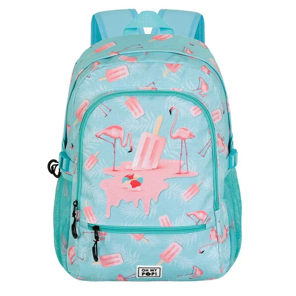 Oh My Pop Fan Fight Ice Flamingo 2.2 Rucksack, Turquoise Oh My Pop Fan Fight Ice Flamingo 2.2 Rucksack, Turquoise