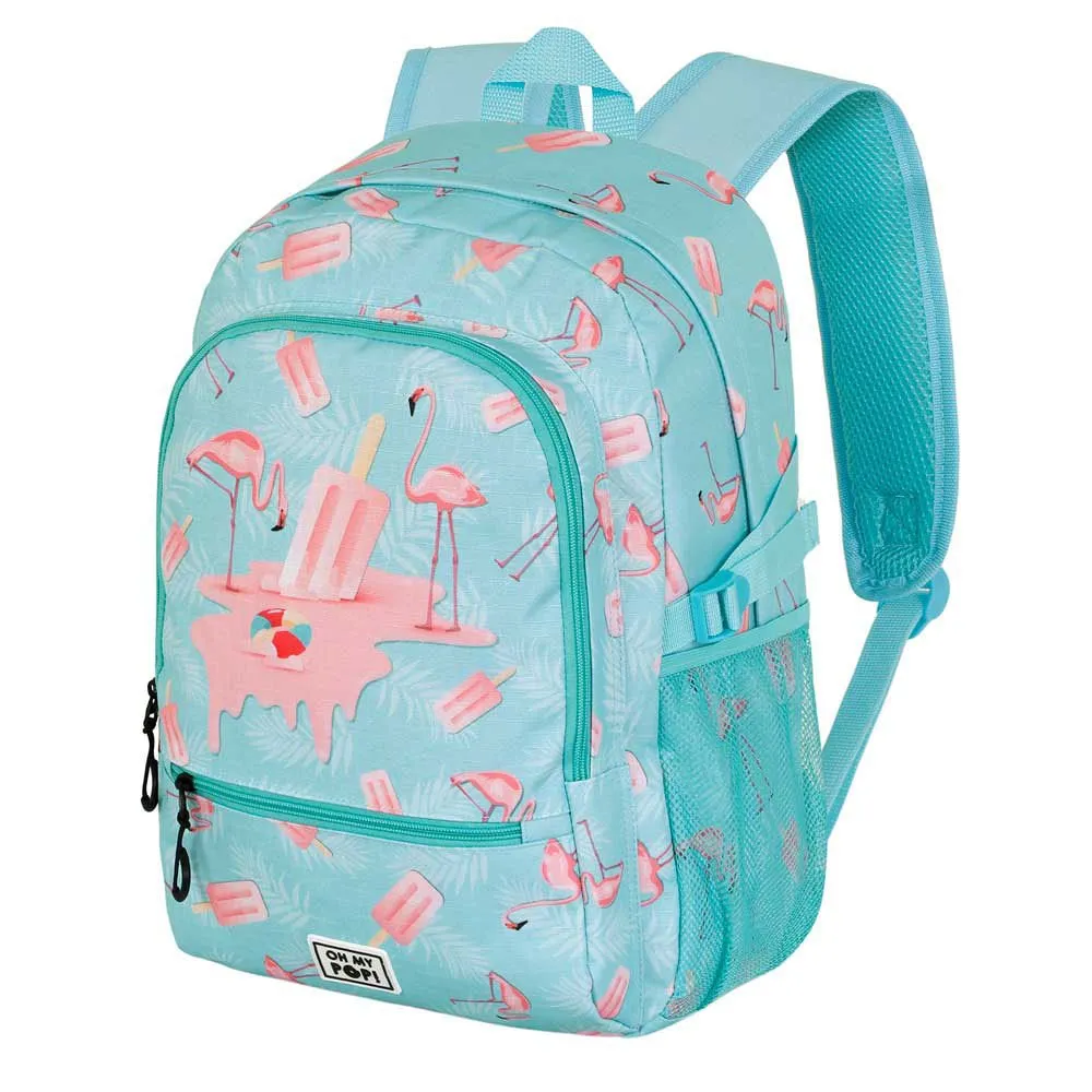 Oh My Pop Fan Fight Ice Flamingo 2.2 Rucksack, Turquoise Oh My Pop Fan Fight Ice Flamingo 2.2 Rucksack, Turquoise