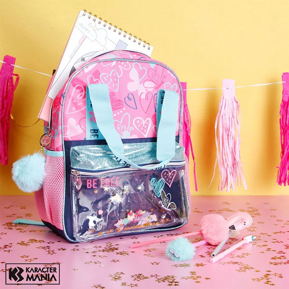 Oh My Pop Glitter Be Free Rucksack, Pink Oh My Pop Glitter Be Free Rucksack, Pink