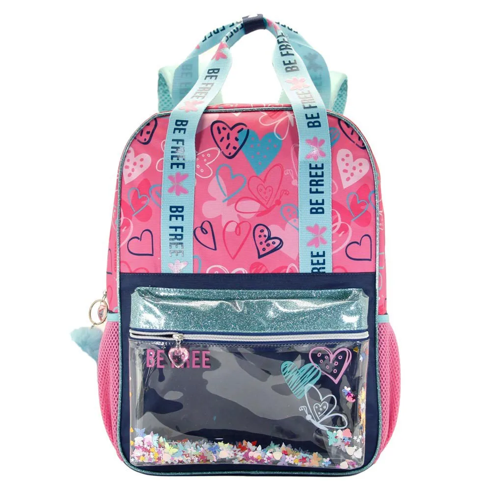Oh My Pop Glitter Be Free Rucksack, Pink Oh My Pop Glitter Be Free Rucksack, Pink