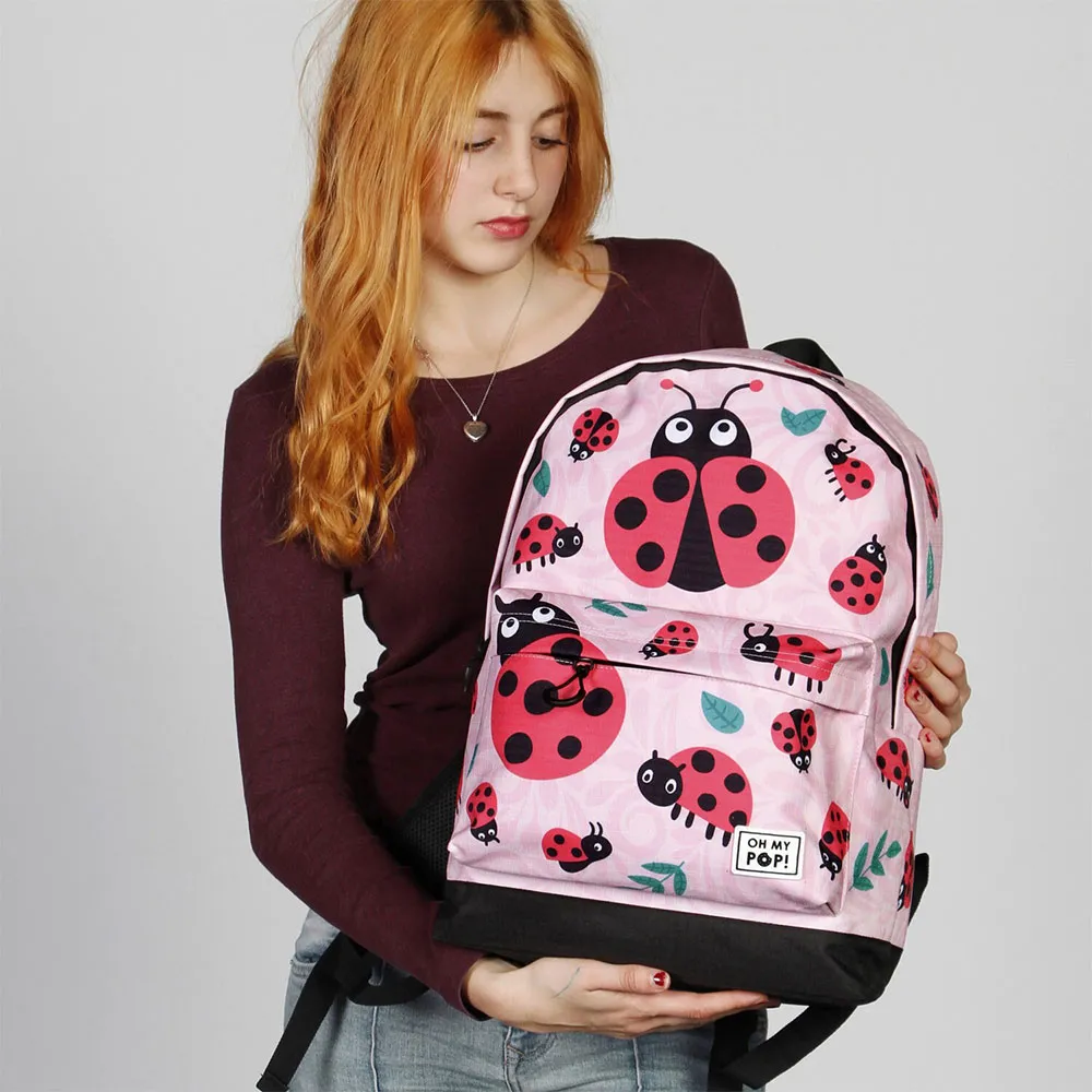 Oh My Pop Ladybug Fan Hs 2.2 Rucksack, Pink