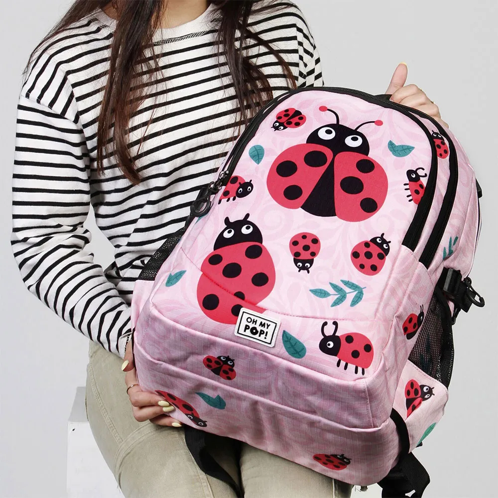 Oh My Pop Marienkäfer Plus Laufen Rucksack, Pink Oh My Pop Marienkäfer Plus Laufen Rucksack, Pink
