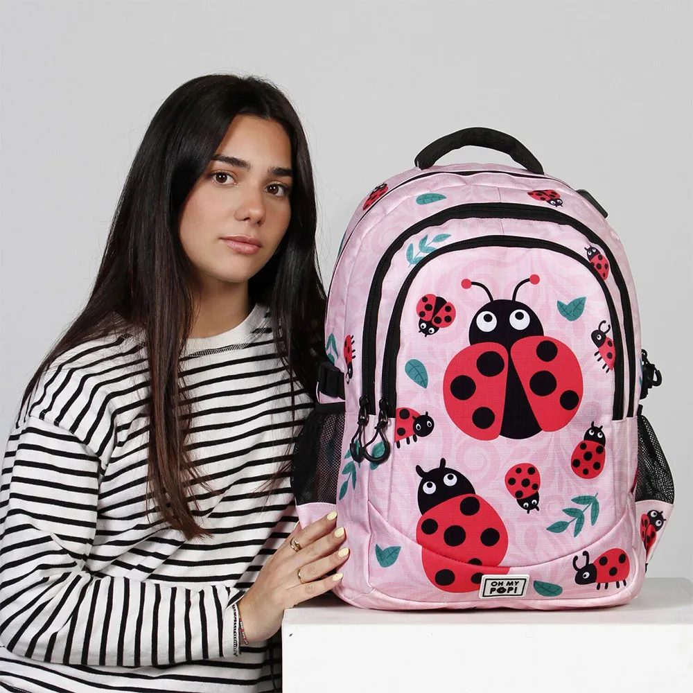 Oh My Pop Marienkäfer Plus Laufen Rucksack, Pink Oh My Pop Marienkäfer Plus Laufen Rucksack, Pink