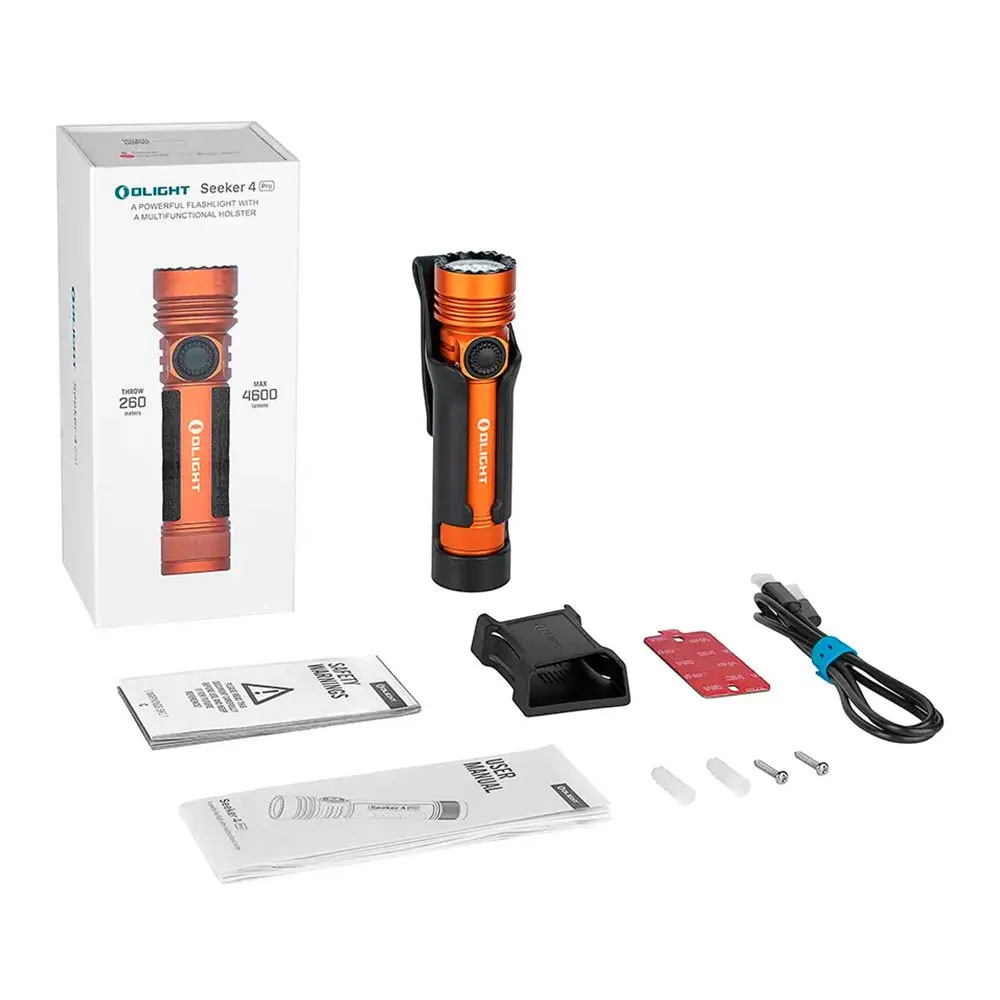 Olight Seeker 4 Pro Led-taschenlampe, Orange, 46000 Lumina Olight Seeker 4 Pro Led-taschenlampe, Orange, 46000 Lumina