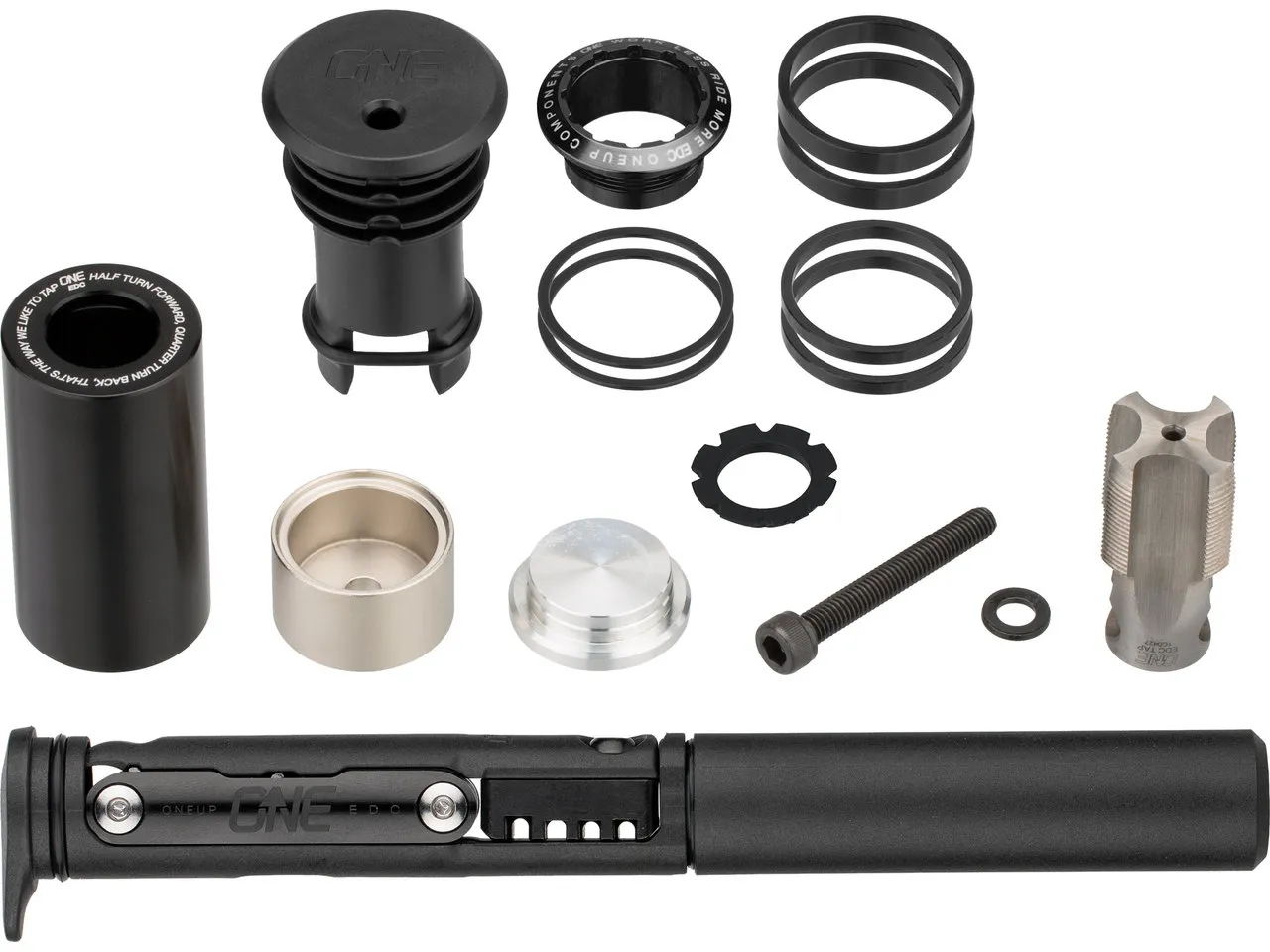 ONE UP COMPONENTS EDC V2 Gabelschaft Komplettset Tool System + Montage-Kit + Top Cap, Schwarz, one_size ONE UP COMPONENTS EDC V2 Gabelschaft Komplettset Tool System + Montage-Kit + Top Cap, Schwarz, one_size