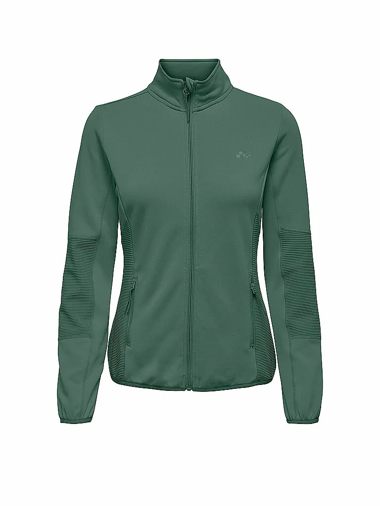 Only Play Damen Fitness Fleecejacke, Dunkelgrün Only Play Damen Fitness Fleecejacke, Dunkelgrün