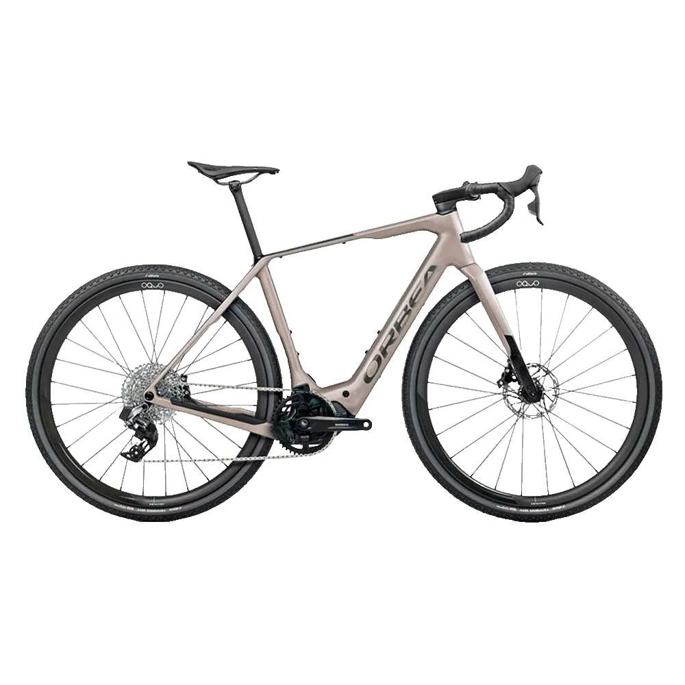 Orbea Denna M31e Rival Xplr Etap Axs 2025 Elektrisches Gravelbike, Nickel matt / carbon raw gloss, M, 420Wh Orbea Denna M31e Rival Xplr Etap Axs 2025 Elektrisches Gravelbike, Nickel matt / carbon raw gloss, M, 420Wh