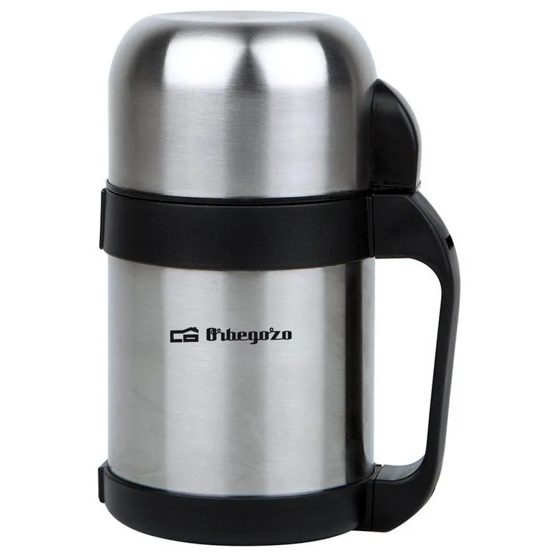 Orbegozo 750ml Solid-liquid Thermosflasche, Silver / black, One Size