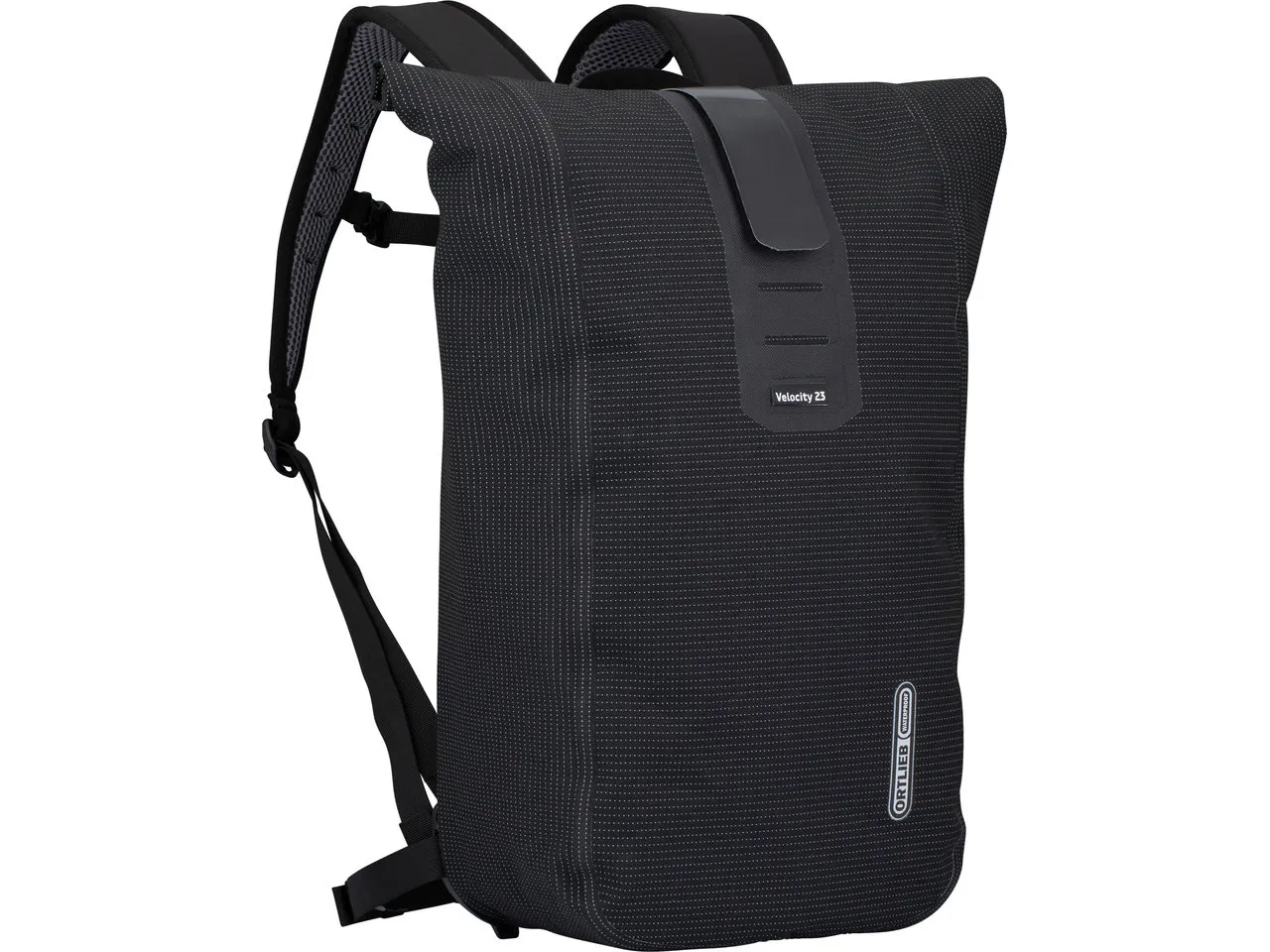 Ortlieb Velocity High Visibility 23 L Rucksack, Black reflective, 23L Ortlieb Velocity High Visibility 23 L Rucksack, Black reflective, 23L