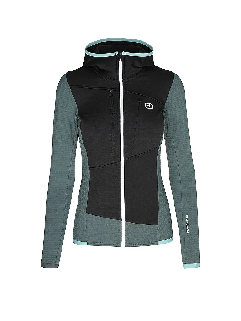 Ortovox Damen Fleecejacke Fleece Grid Hoodie petrol Ortovox Damen Fleecejacke Fleece Grid Hoodie petrol