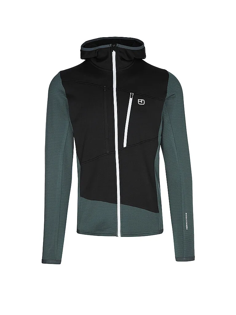 Ortovox Herren Fleecejacke Grid Hoodie petrol Ortovox Herren Fleecejacke Grid Hoodie petrol