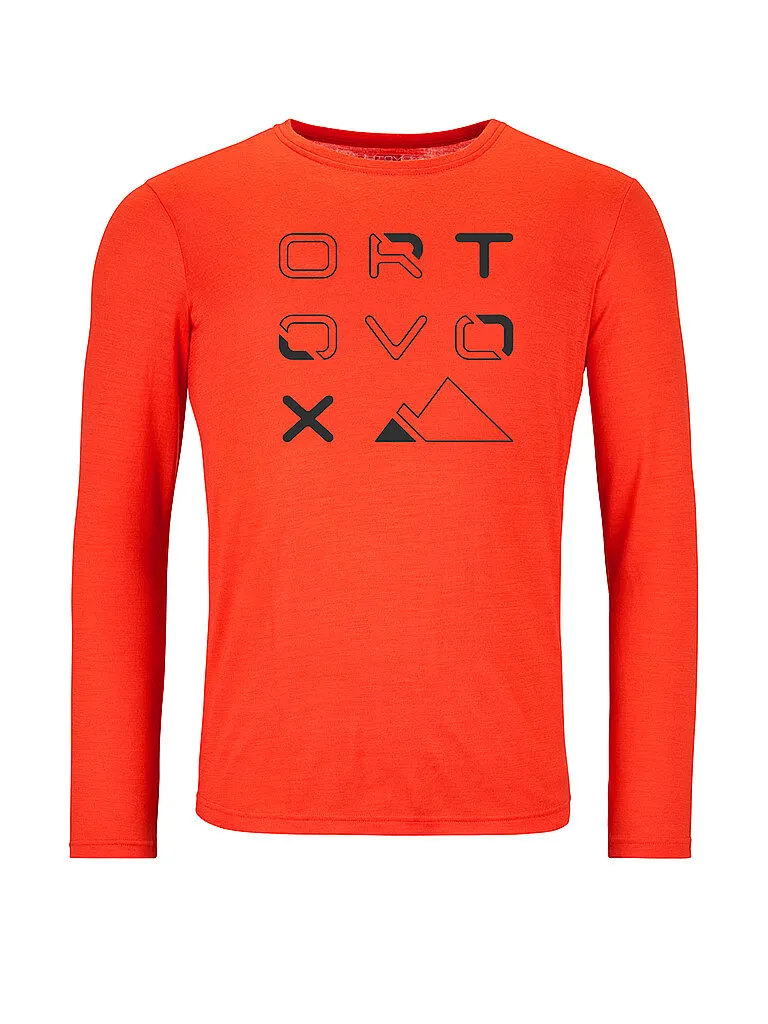 Ortovox Herren Funktionsshirt 185 Merino Brand Outline Ortovox Herren Funktionsshirt 185 Merino Brand Outline