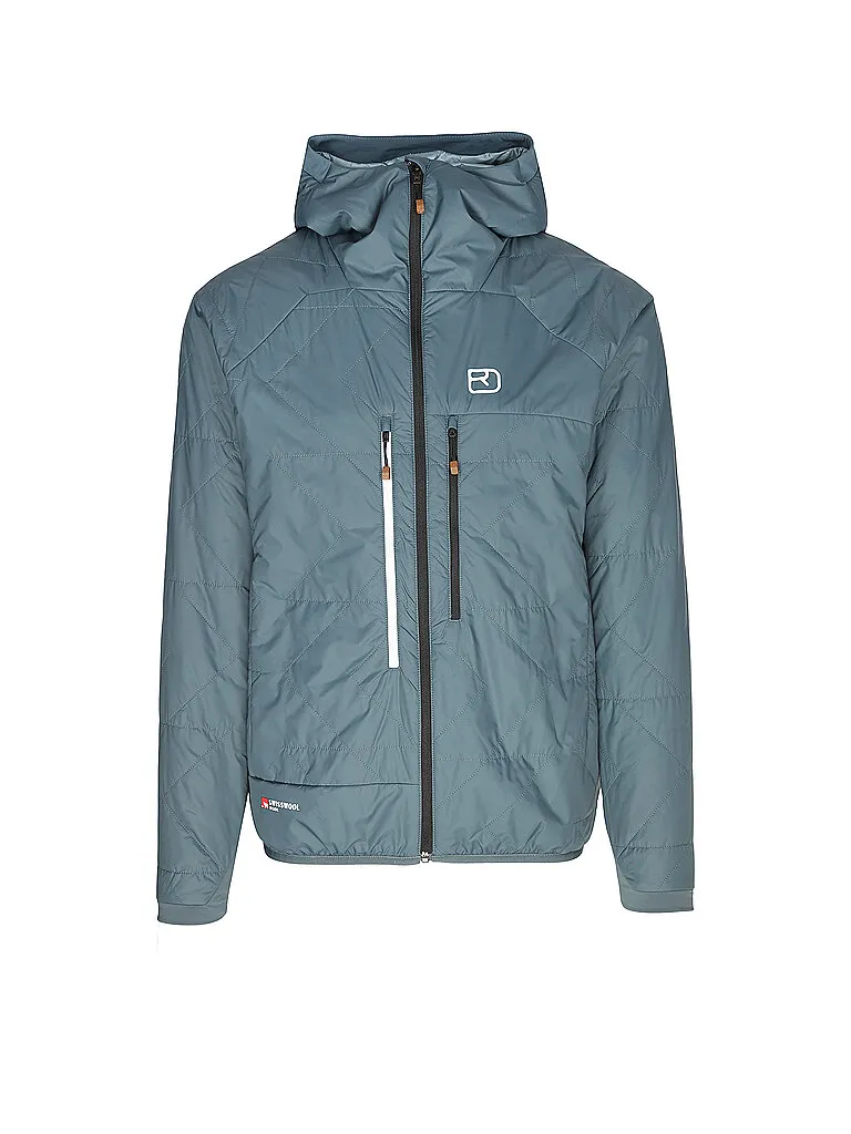 Ortovox Herren Isojacke Piz Boé Swisswool petrol, Grau