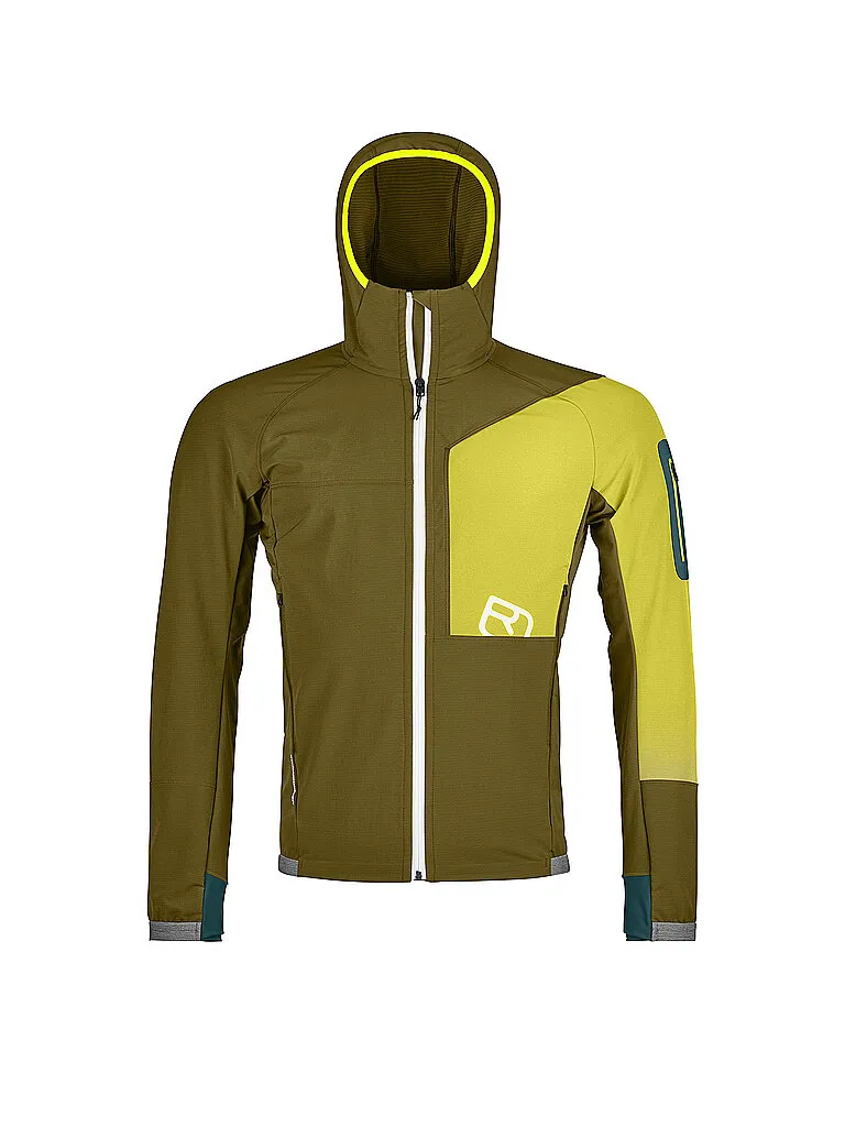 Ortovox Herren Touren Softshelljacke Berrino Hoodie, Olive Ortovox Herren Touren Softshelljacke Berrino Hoodie, Olive