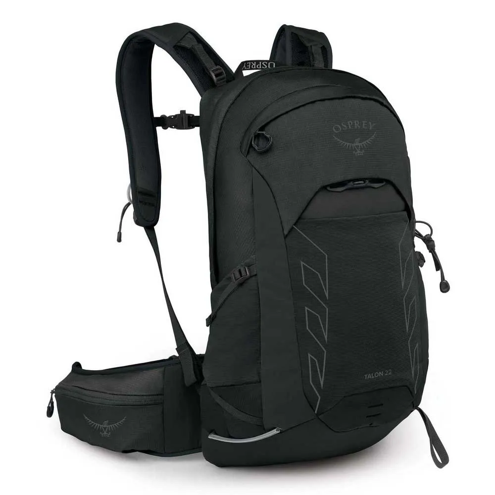 Osprey Talon 22l Extended Fit Rucksack, Black / coal grey, One Size Osprey Talon 22l Extended Fit Rucksack, Black / coal grey, One Size