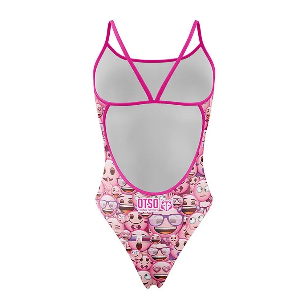 Otso Emoji Classic Pink Badeanzug Otso Emoji Classic Pink Badeanzug