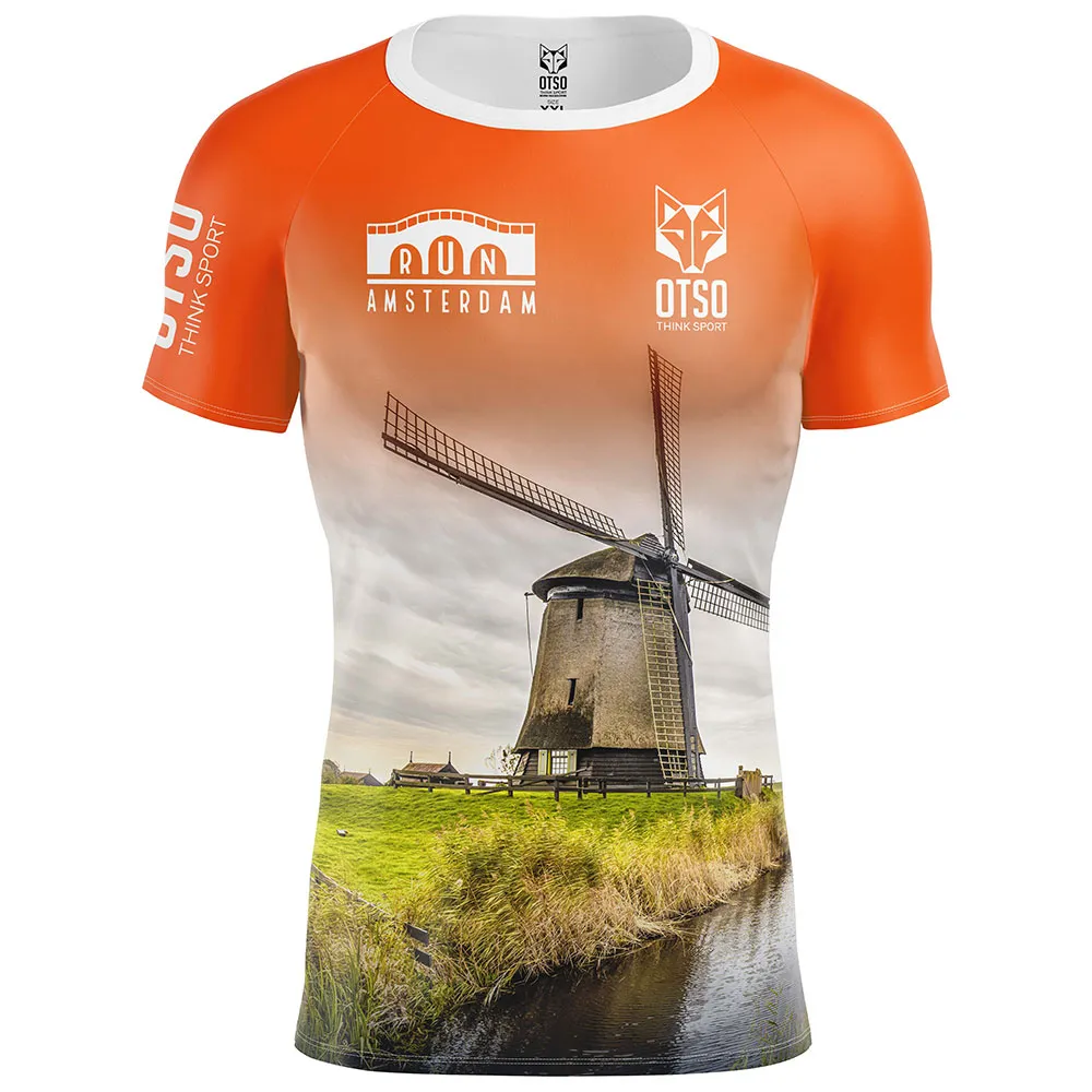 Otso Run Ámsterdam 2024 Kurzarm-t-shirt male