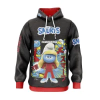 Otso Smurfs Manga Kapuzenpullover male Otso Smurfs Manga Kapuzenpullover male