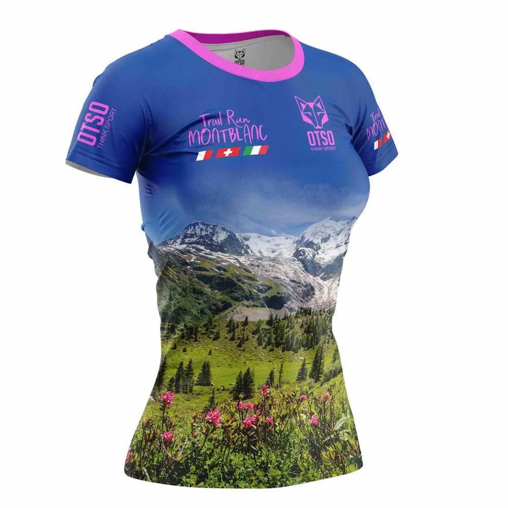 Otso Trail Run Montblanc Kurzarm-t-shirt female, Multicolour