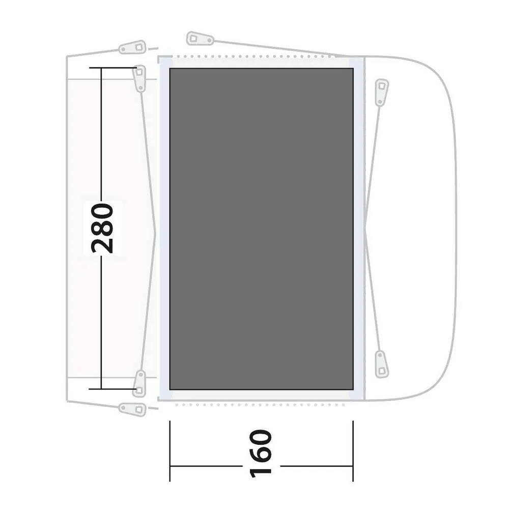 Outwell California Highway Air Schützender Fußabdruck, Black / grey, 160 x 280cm Outwell California Highway Air Schützender Fußabdruck, Black / grey, 160 x 280cm