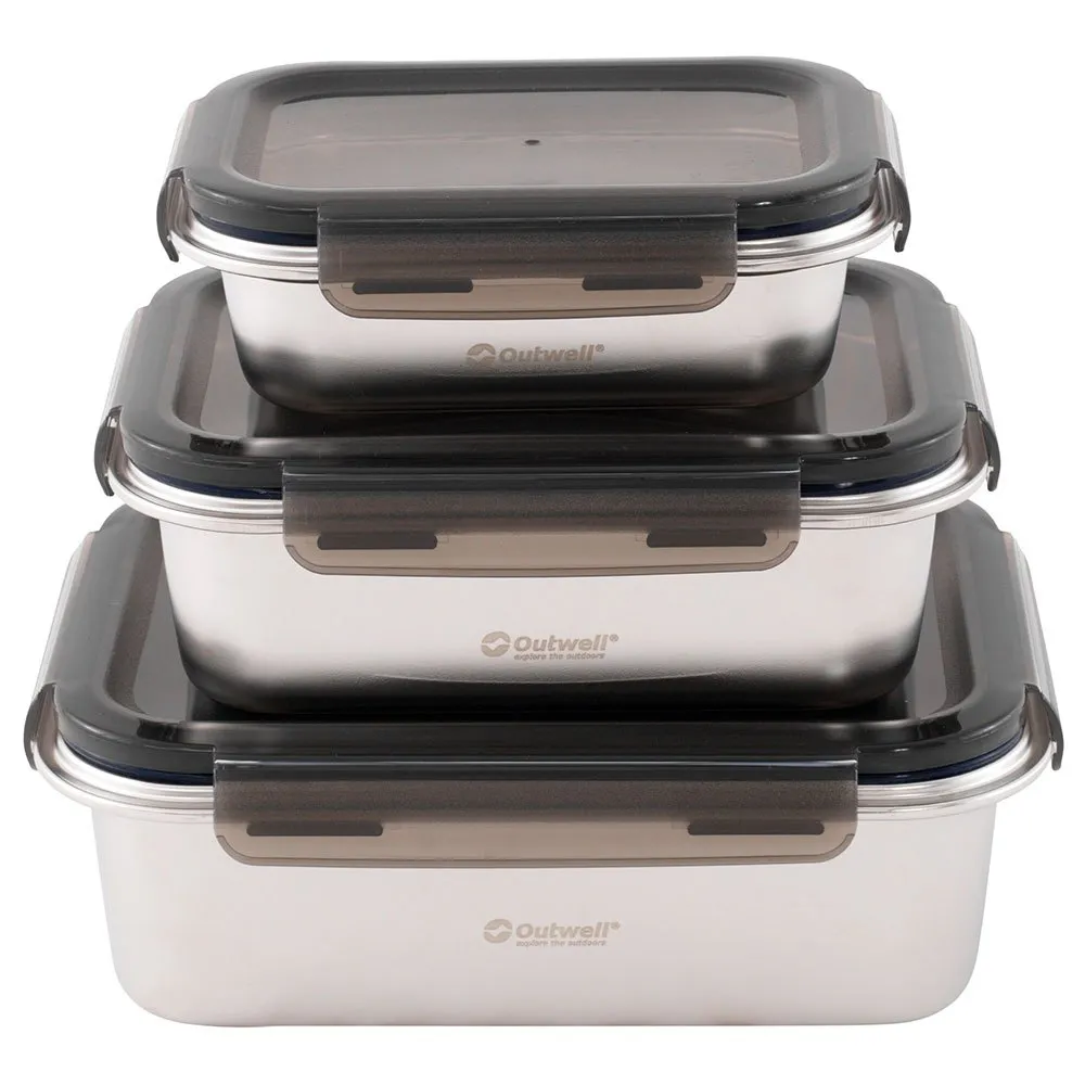 Outwell Camping-essensbox-set 3 Einheiten, Silver, One Size Outwell Camping-essensbox-set 3 Einheiten, Silver, One Size
