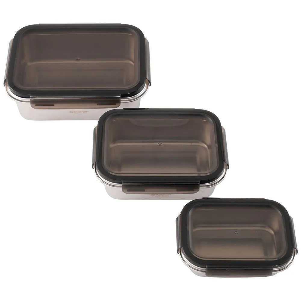 Outwell Camping-essensbox-set 3 Einheiten, Silver, One Size Outwell Camping-essensbox-set 3 Einheiten, Silver, One Size