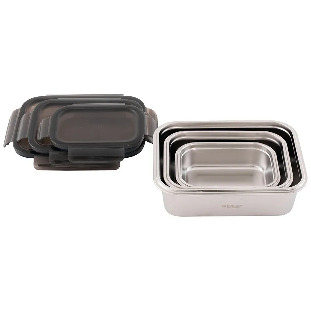 Outwell Camping-essensbox-set 3 Einheiten, Silver, One Size Outwell Camping-essensbox-set 3 Einheiten, Silver, One Size