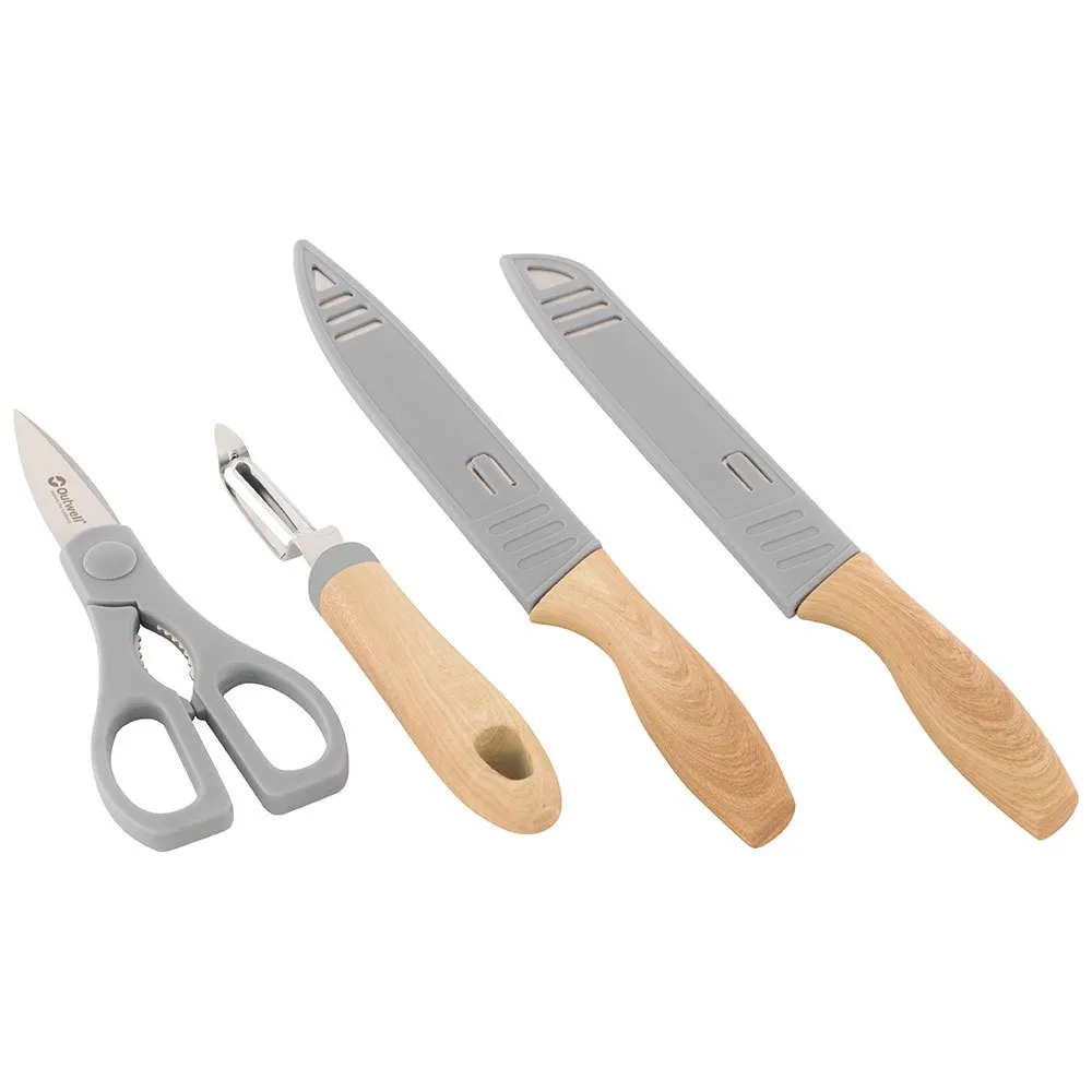 Outwell Chena Messerset Mit Schäler Und Schere, Brown, One Size Outwell Chena Messerset Mit Schäler Und Schere, Brown, One Size