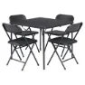 Outwell Corda Picnic Table&4 S Stuhl, Black, One Size